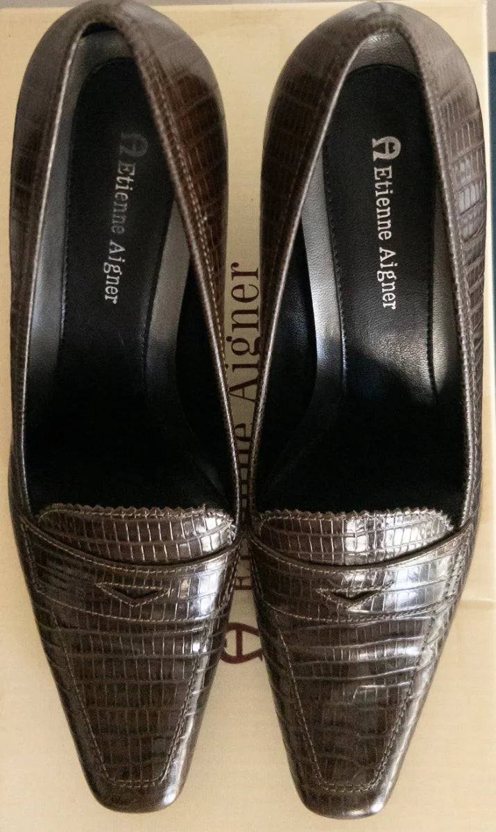 Etienne Aigner — Heels · Leather · Sz 6.5M Top Vew