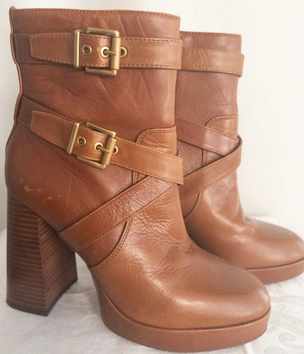 Vince Camuto - Boots - Leather upper textile and man made lining man made sole - Sz 9M EU 40 - Curuva Cover 2 scratch