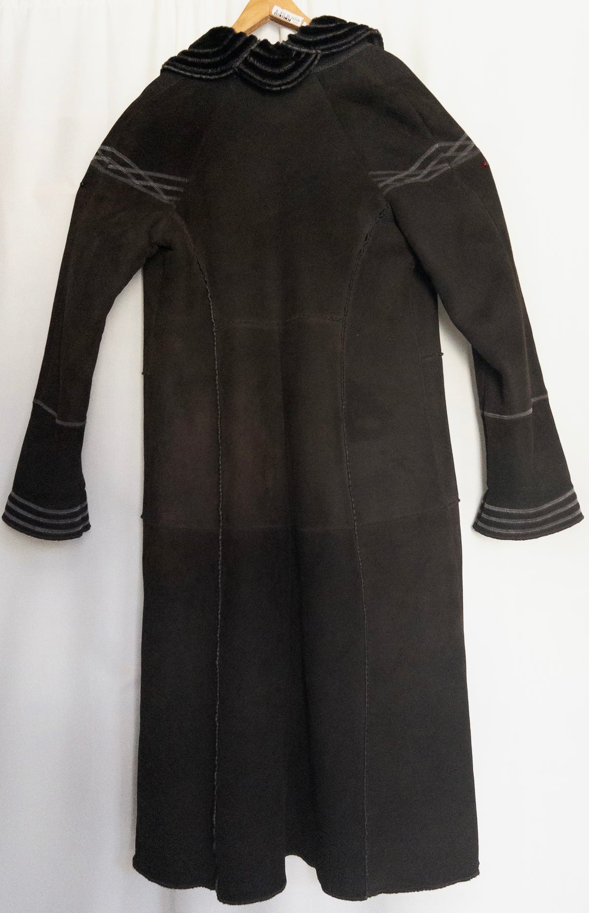 Peruvian Connection Long Shearling Coat, Sz XL