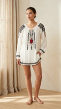 Johnny Was — Blouse | Folk memory, encoded in thread, worn like a quiet declaration · Sz L