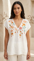Johnny Was — Blouse | Embroidery this considered doesn't happen by accident · Sz XL