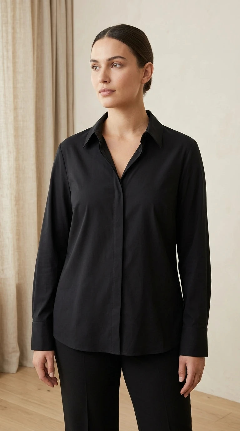 Lafayette 148 New York — Blouse | French cuffs were never meant for quiet rooms · Sz 16