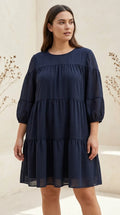 Calvin Klein — Dress | Not every dress asks for the room — this one takes it · Sz 14