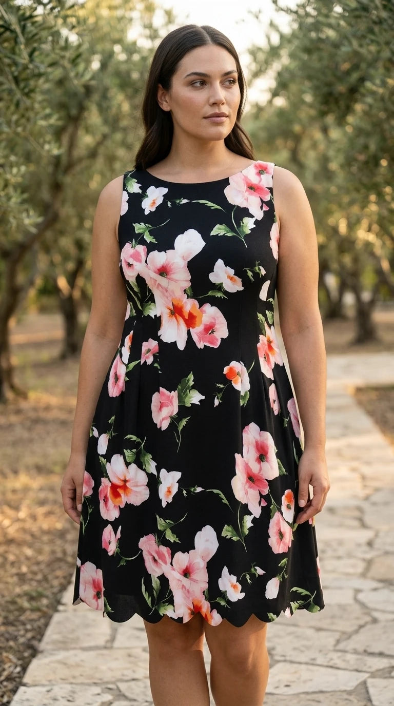 Vince Camuto — Dress | Florals that don't apologize for taking up space · Sz 14