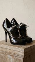 Gucci - Heels - Patent leather upper leather lining Made in Italy - Sz 9 5 B - Curuva Front