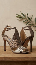 Jimmy Choo - Heels - Python skin leather upper leather lining and sole - Sz 38 5 - Curuva Cover