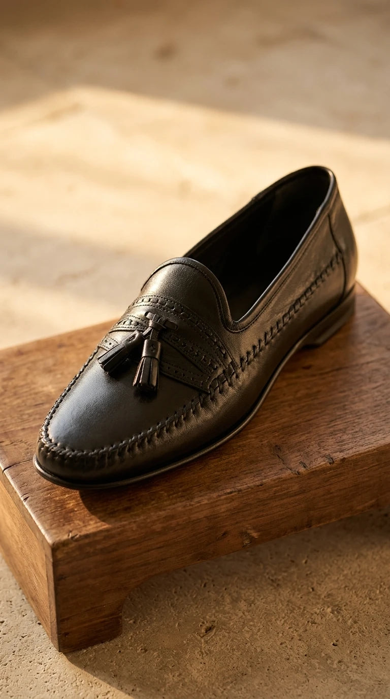 Santoni - Loafers - Leather upper lining sole - Sz 11 D - Curuva Cover