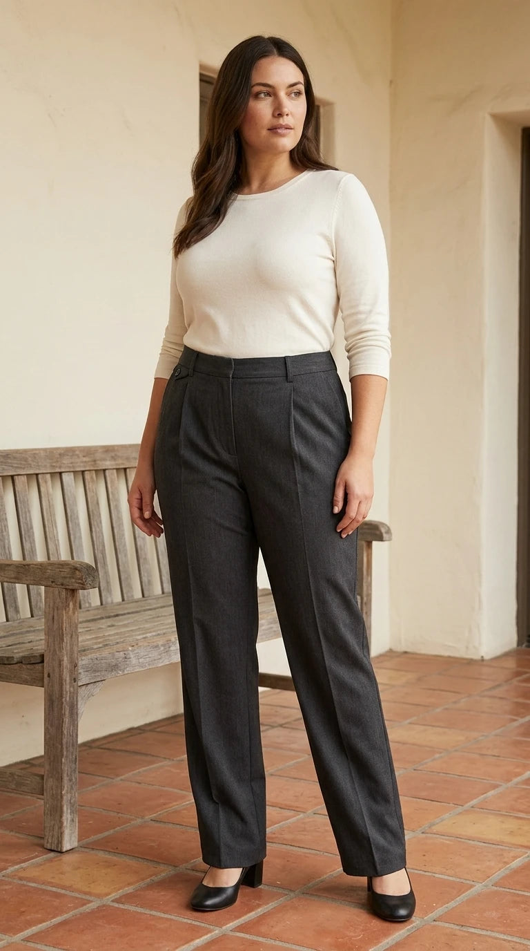 Doc & Amelia Premier — Tailored pants | Sharp where it counts, quiet everywhere else · Sz 16