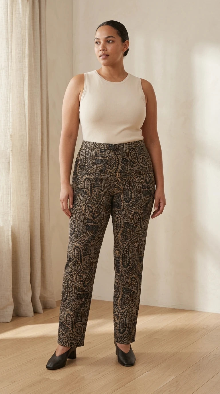 Lauren Ralph Lauren — Tailored pants | Paisley never asked permission — and neither should you · Sz 14