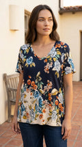 Johnny Was — Crew neck t-shirt | Botanicals don't shout — they grow on you · Sz XL