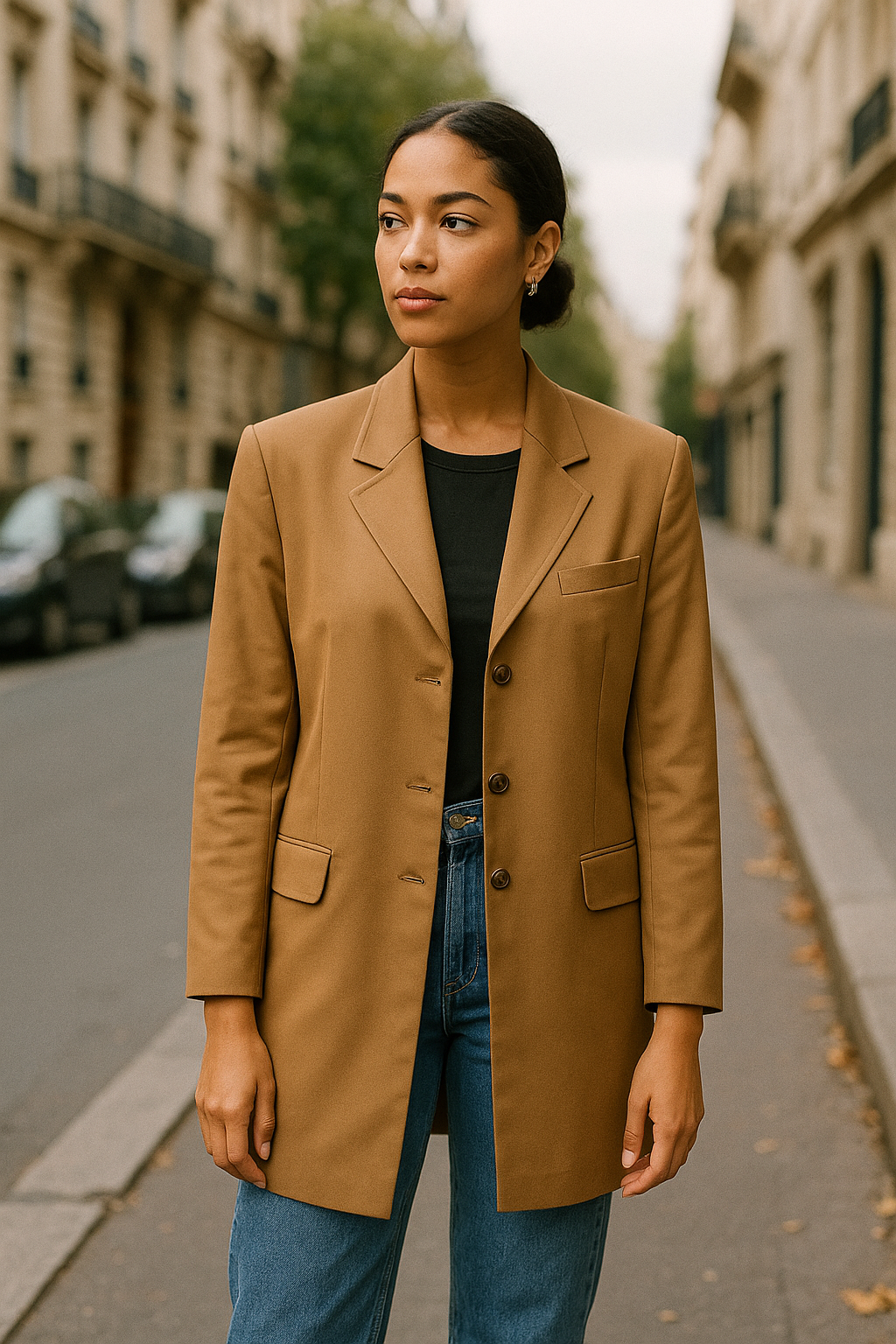 J. Peterman Long Blazer Duster Coat Camel Tan Size 16 XL Vintage Style