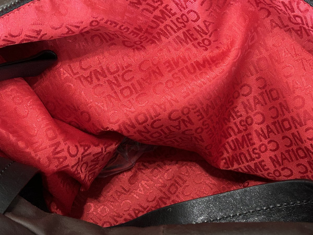 C.N.C — Tote Bag | Deep chocolate leather with one deliberate slash of pink · Sz OS