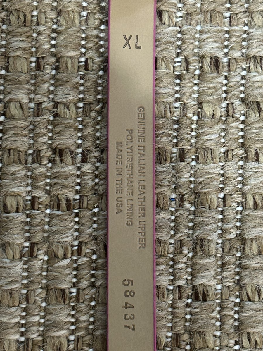 St. John — Belt | Fuchsia Italian leather with gold logo buckle · Sz XL