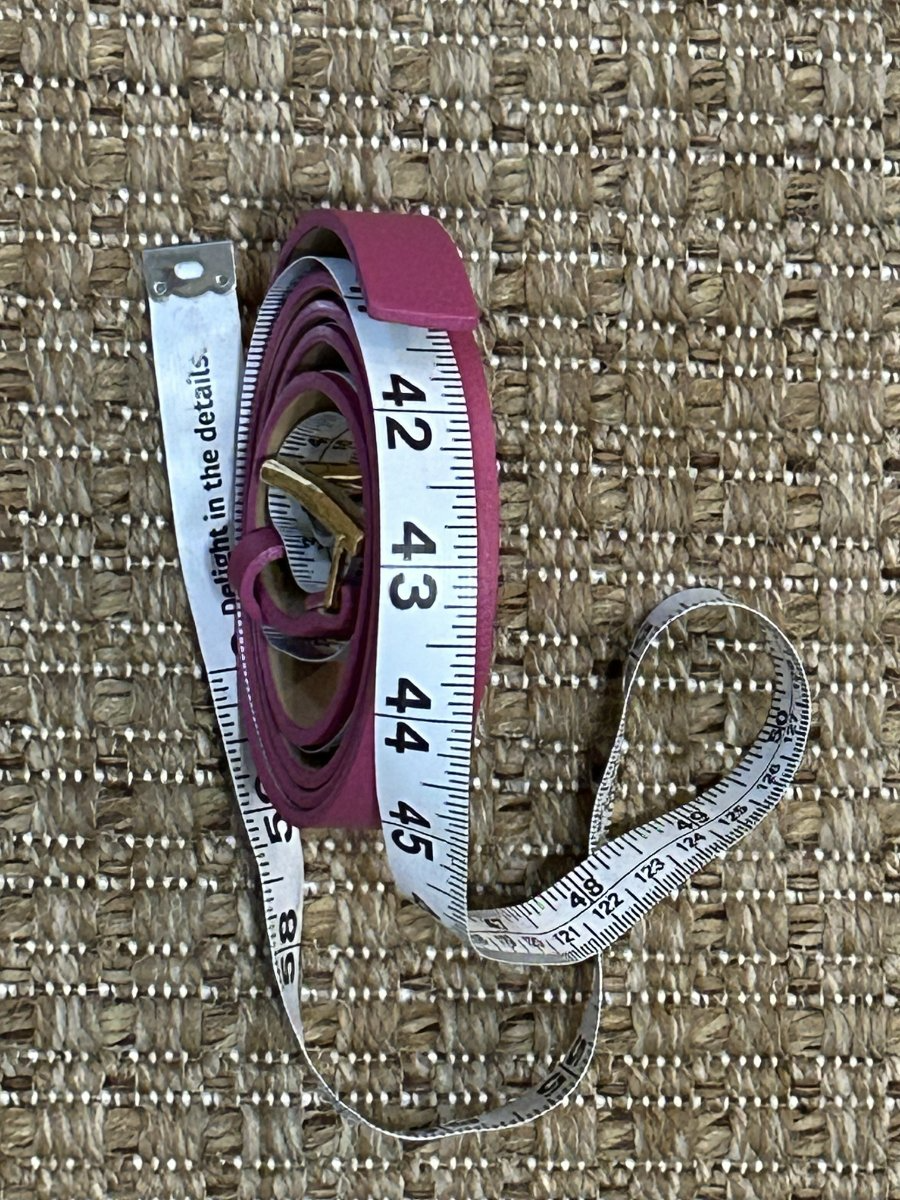 St. John — Belt | Fuchsia Italian leather with gold logo buckle · Sz XL