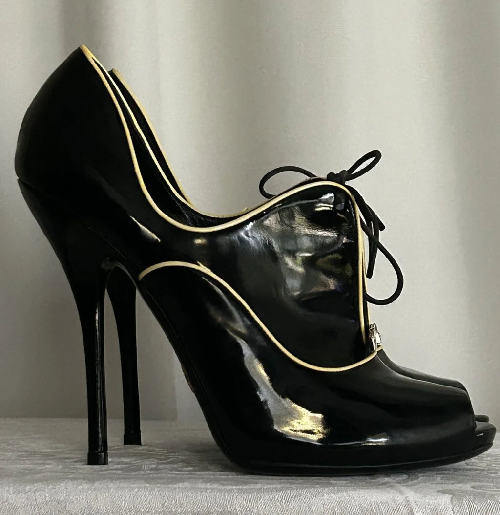Gucci - Heels - Patent leather upper leather lining Made in Italy - Sz 9 5 B - Curuva