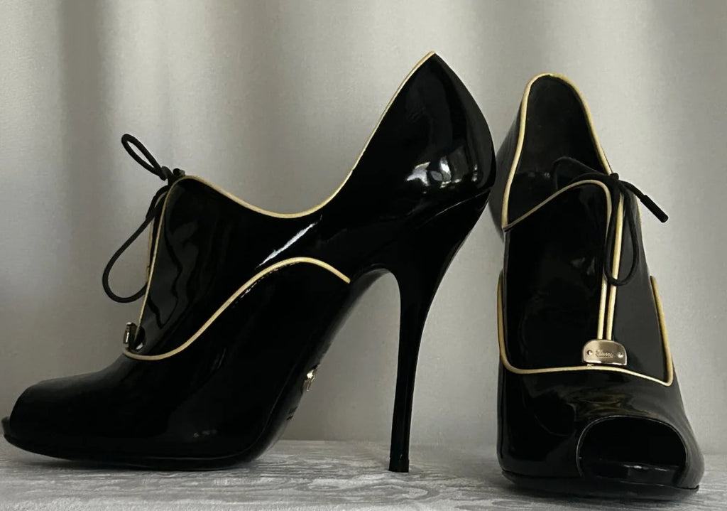 Gucci - Heels - Patent leather upper leather lining Made in Italy - Sz 9 5 B - Curuva