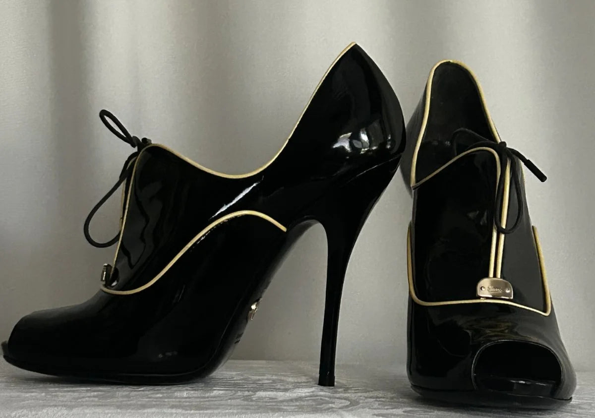 Gucci - Heels - Patent leather upper leather lining Made in Italy - Sz 9 5 B - Curuva