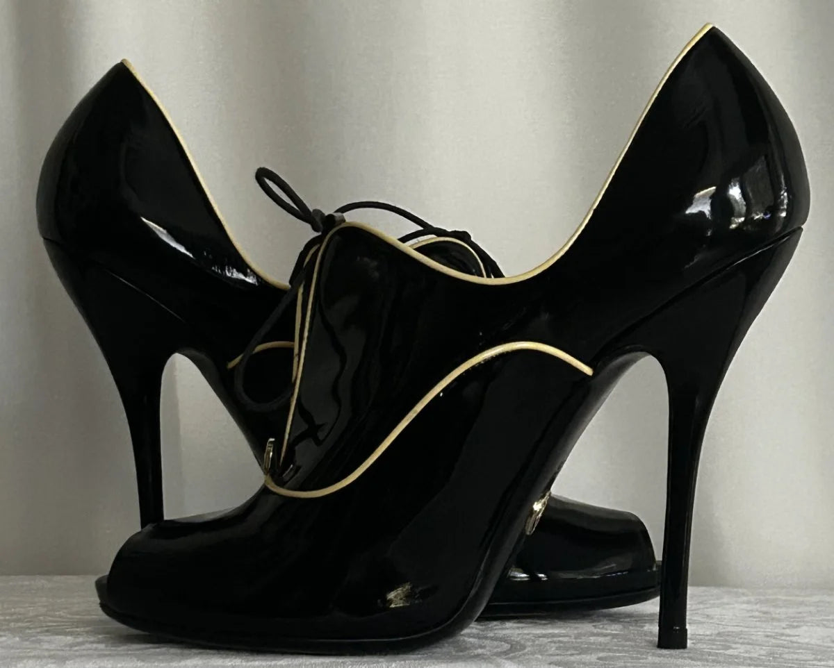 Gucci - Heels - Patent leather upper leather lining Made in Italy - Sz 9 5 B - Curuva