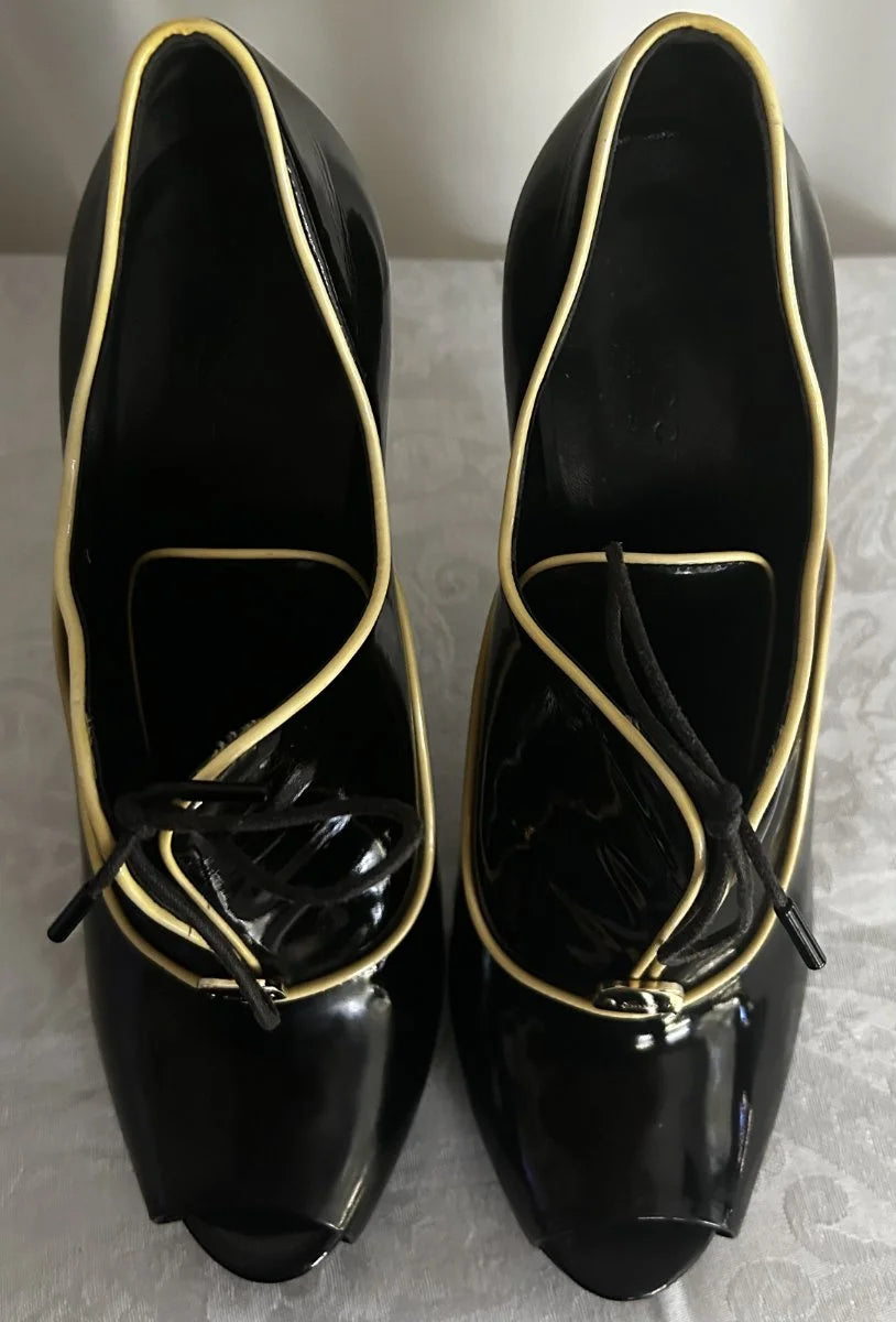 Gucci - Heels - Patent leather upper leather lining Made in Italy - Sz 9 5 B - Curuva