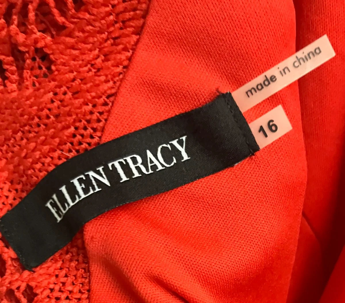Ellen Tracy — Dress | Red this deliberate doesn't ask for the room — it owns it · Sz 16