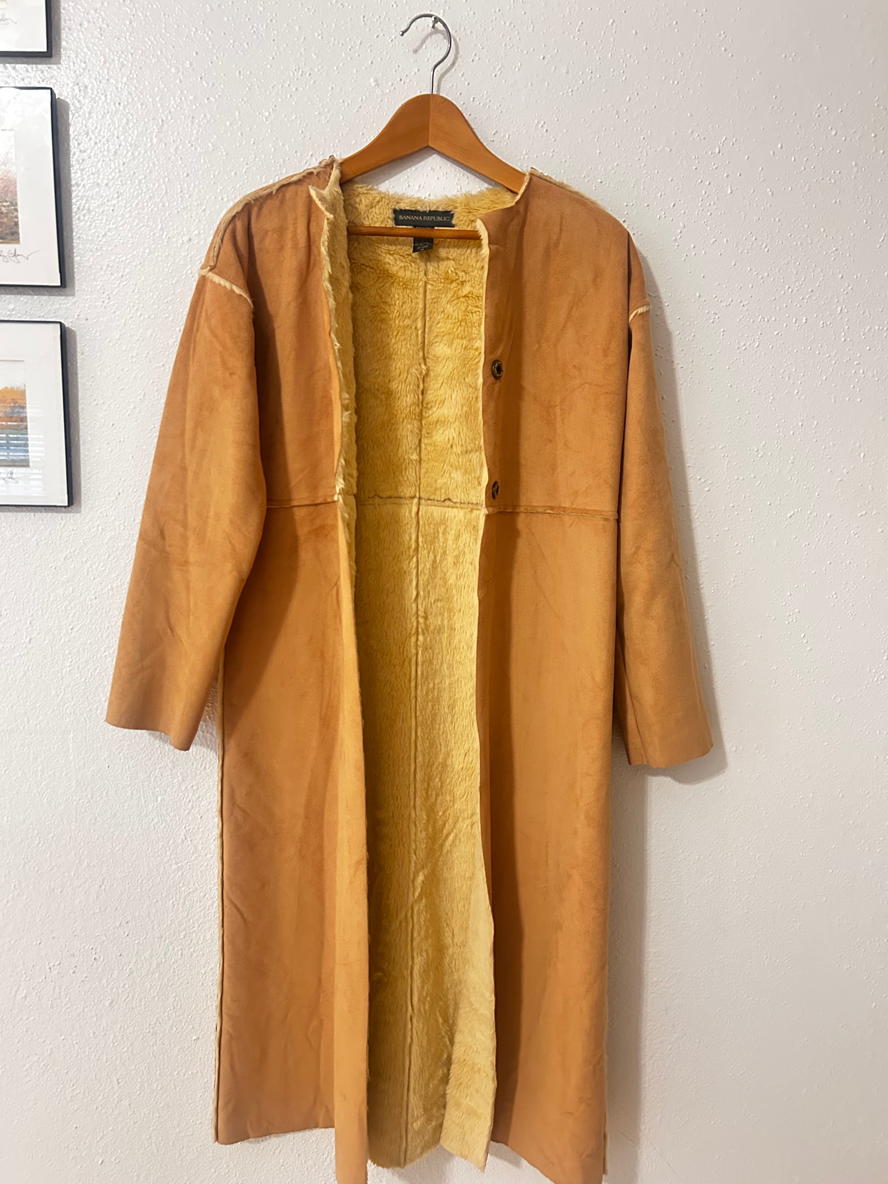 Banana Republic — Reversible Shearling Coat | Two coats in one, made in Italy · Sz XS
