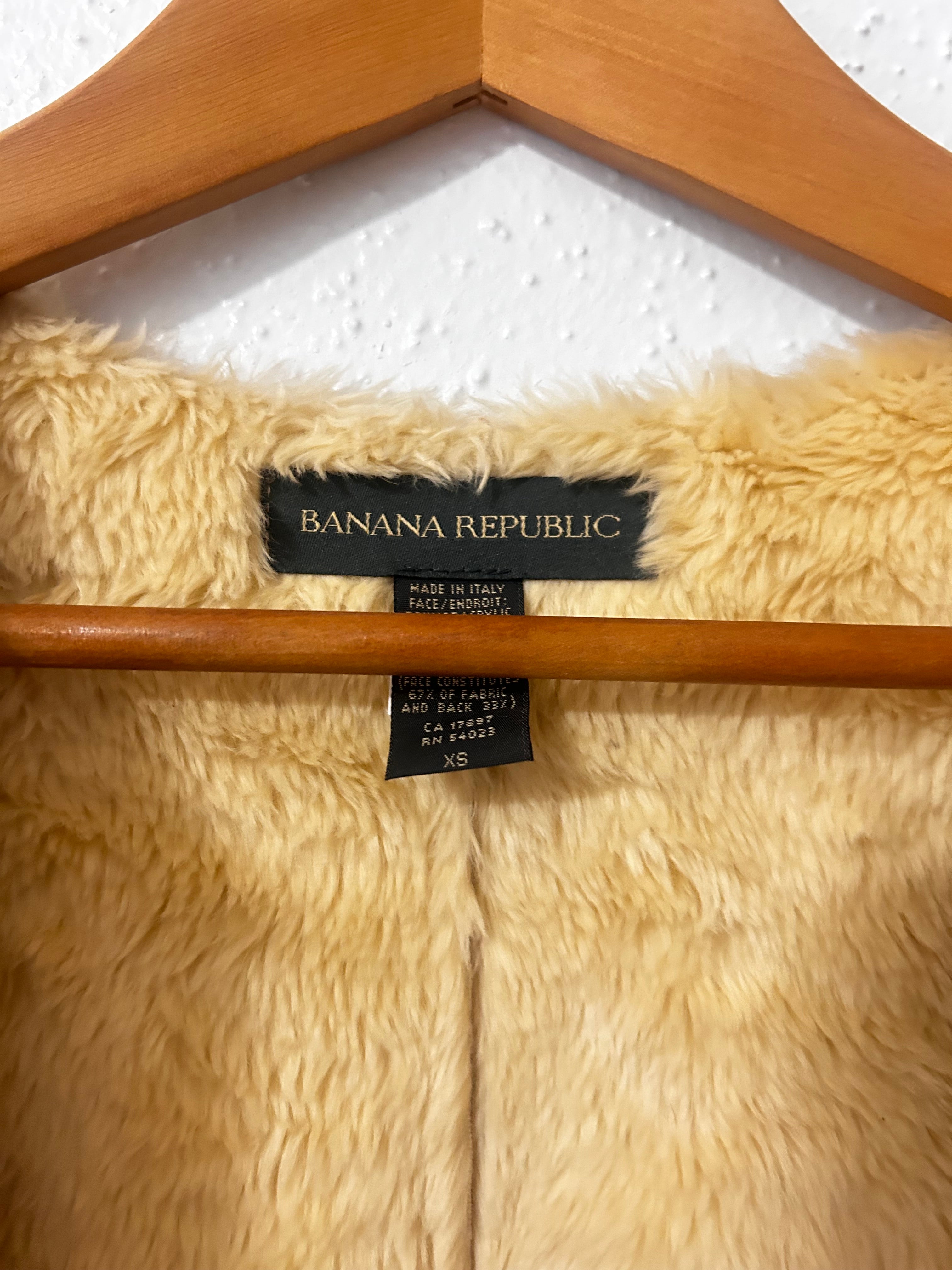 Banana Republic — Reversible Shearling Coat | Two coats in one, made in Italy · Sz XS