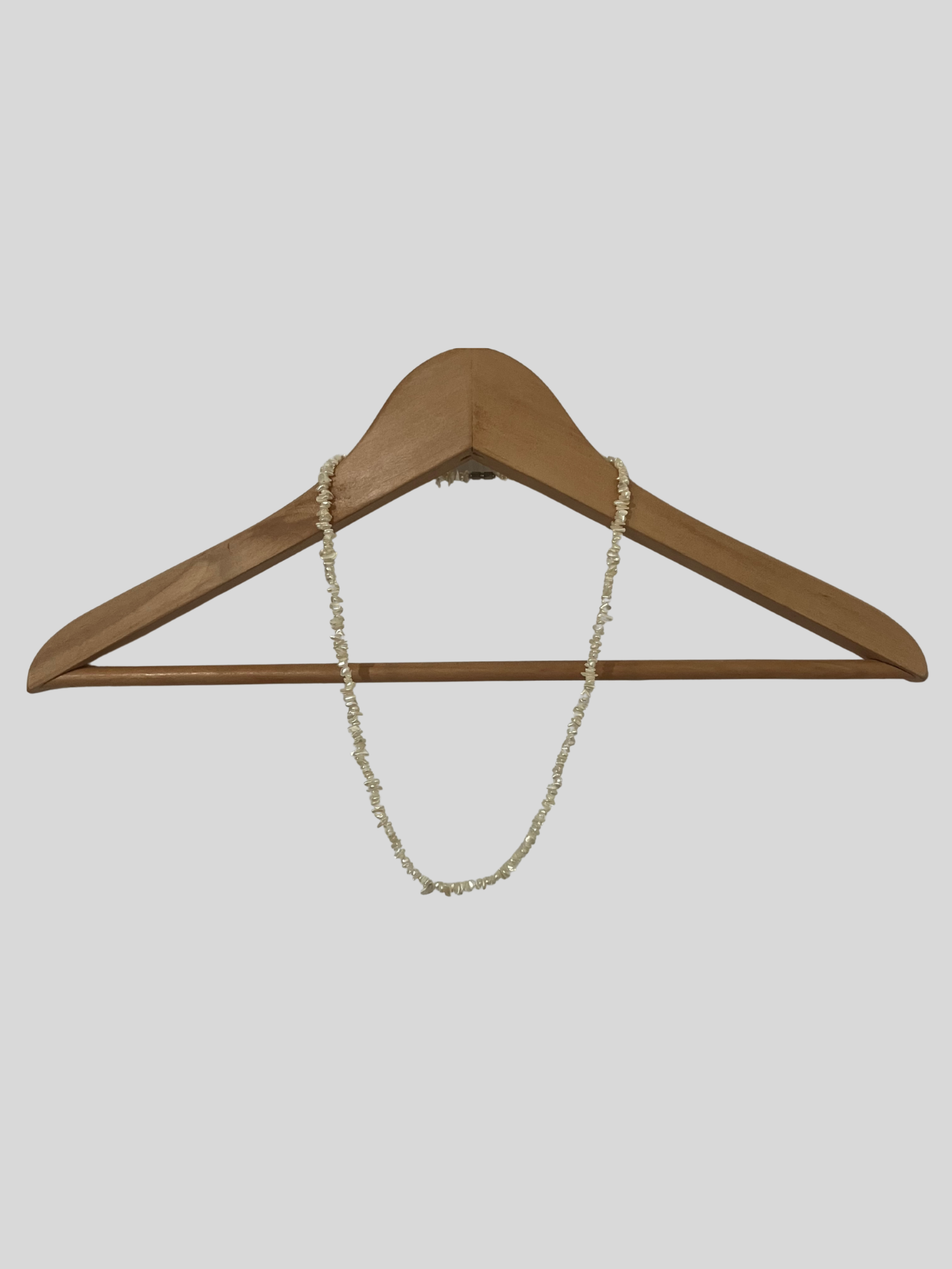 Vintage Mother of Pearl Chip Necklace - Natural Iridescent Shell