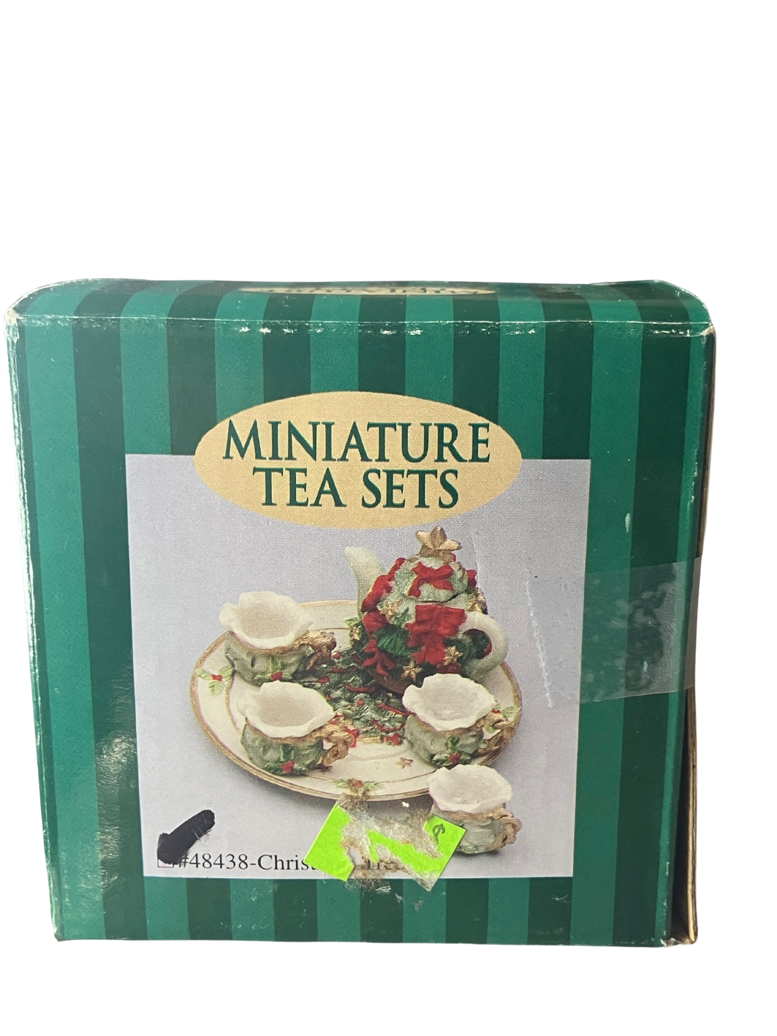 Vintage Miniature Christmas Tea Set C&F Enterprises 48438 Holiday Decor 1995