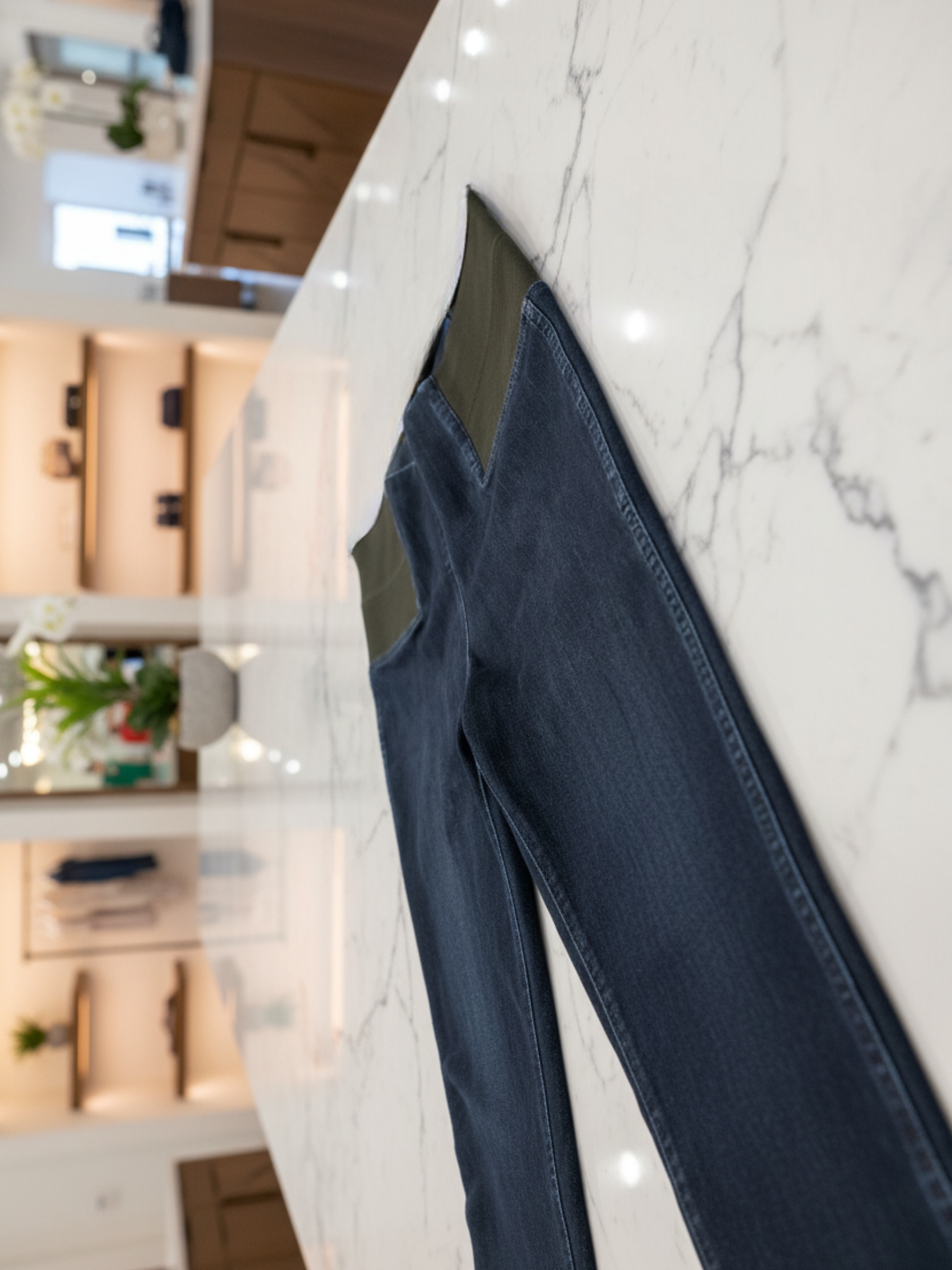 Lafayette 148 New York Pull-On Denim Leggings Dark Wash High-Rise Size S