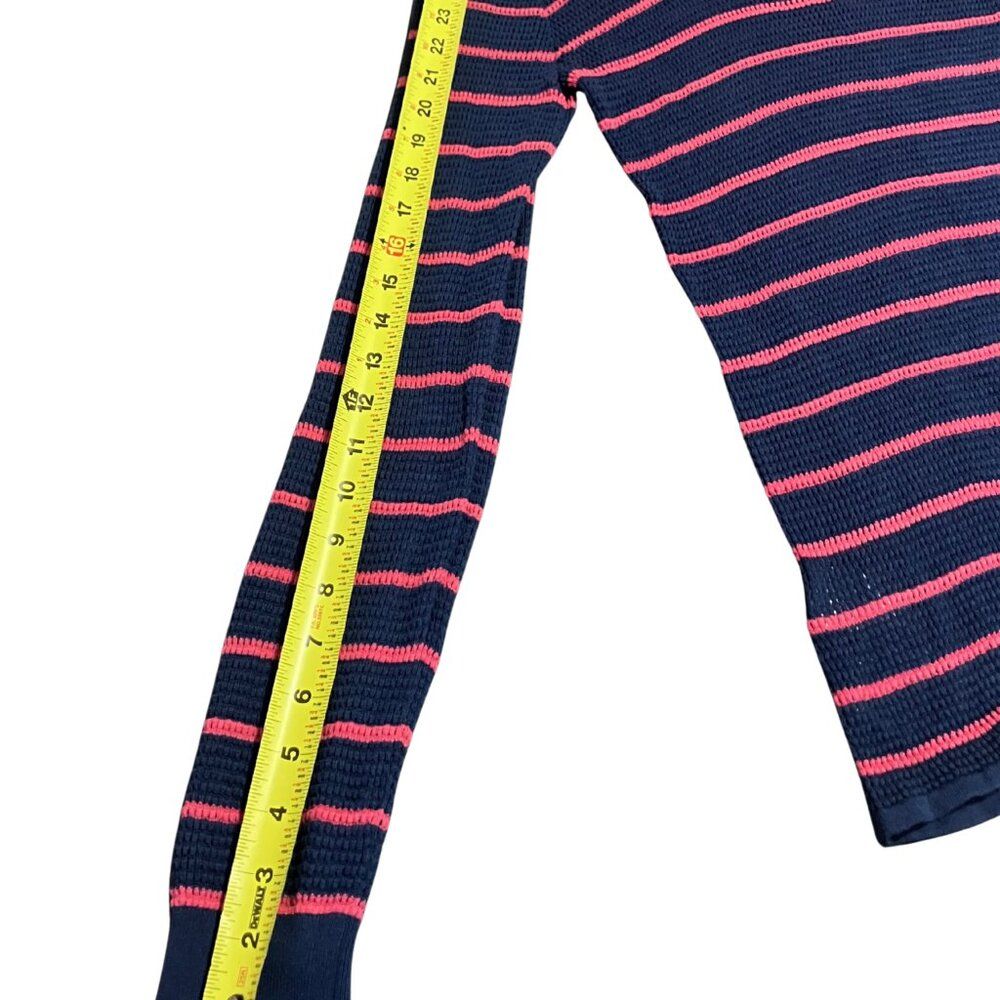 Tommy Bahama Knit Striped Sweater Navy & Coral Pink Women's M