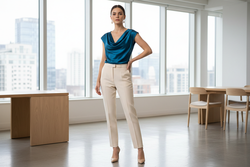 Ann Taylor Silk Blouse Commercial Image