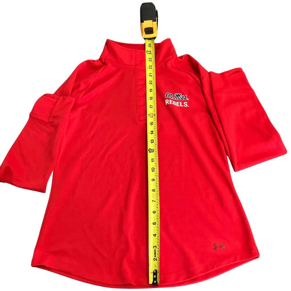 Under Armour Ole Miss Rebels Red Quarter-Zip Sweatshirt Women's M