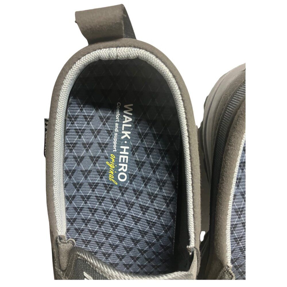 Men’s Slip-On Walking Shoes Comfort Arch Support Loafers Gray Size 44