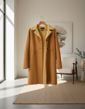 Banana Republic Faux Suede Shearling Coat in elegant setting