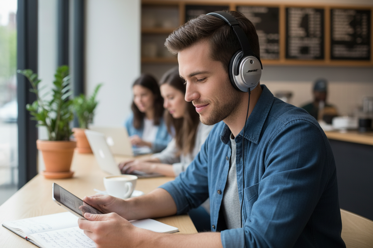 Bose QuietComfort 15 Acoustic Noise Cancelling Headphones – Silver/Black