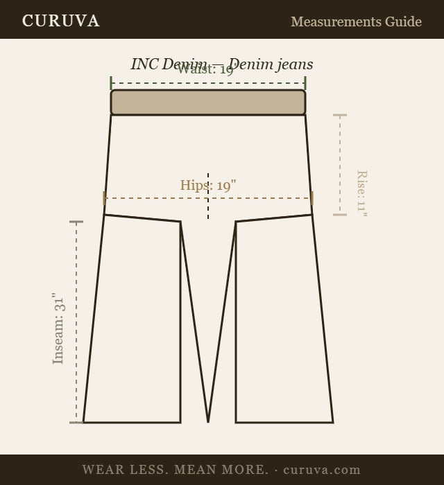 INC Denim — Denim jeans | Geometry that moves. Structure that speaks before you do · Sz 16