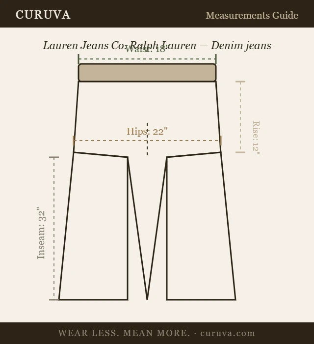 Lauren Jeans Co. Ralph Lauren — Denim jeans | The garden didn't come to you — you wear it now · Sz 16