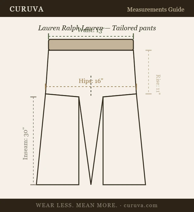 Lauren Ralph Lauren — Tailored pants · Cotton · Sz 4 Mguide