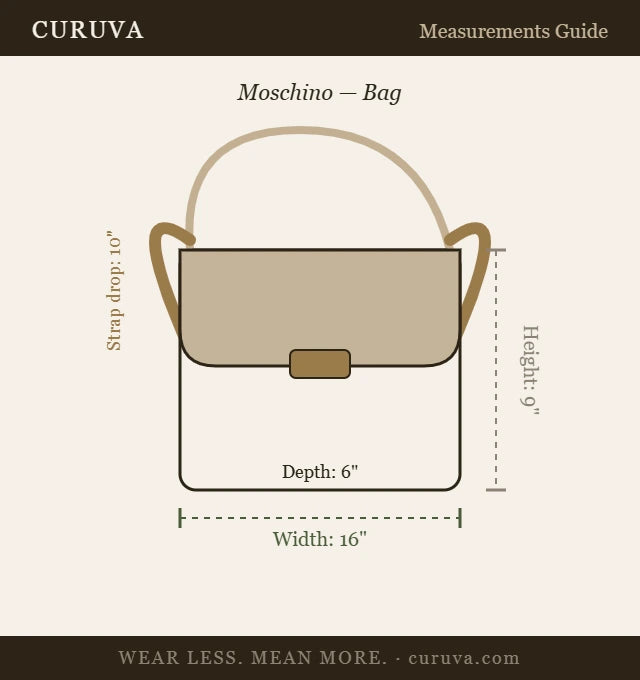 Moschino - Bag - Leather and suede - Sz OS - Curuva Mguide