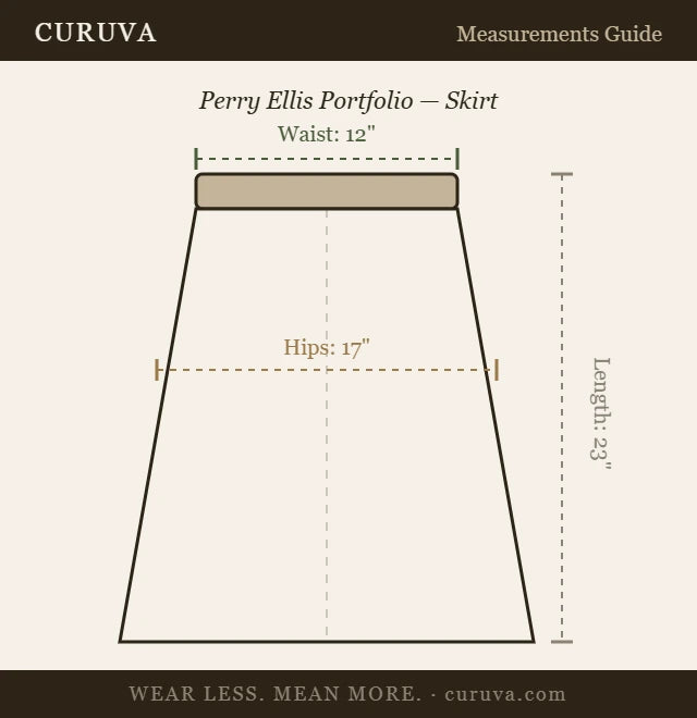 Perry Ellis Portfolio Neiman Marcus - Skirt - 100 linen - Sz 4 - Curuva Mguide