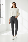 Eddie Bauer Gray Skinny Jeans - Commercial Image with Model