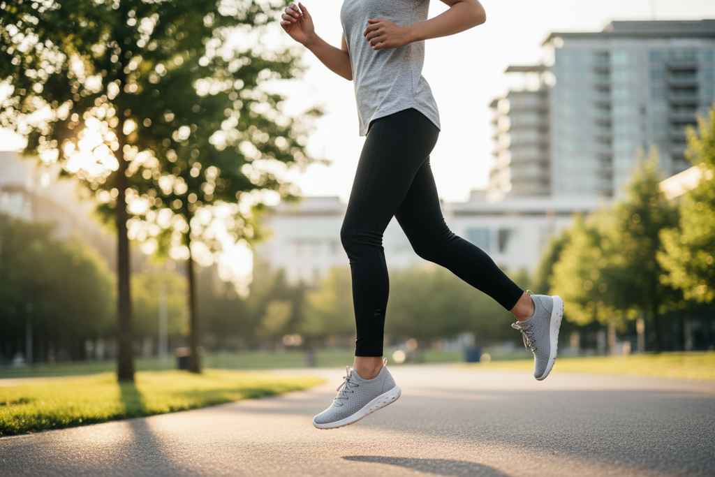 Imagen comercial Allbirds Tree Runners - mujer corriendo
