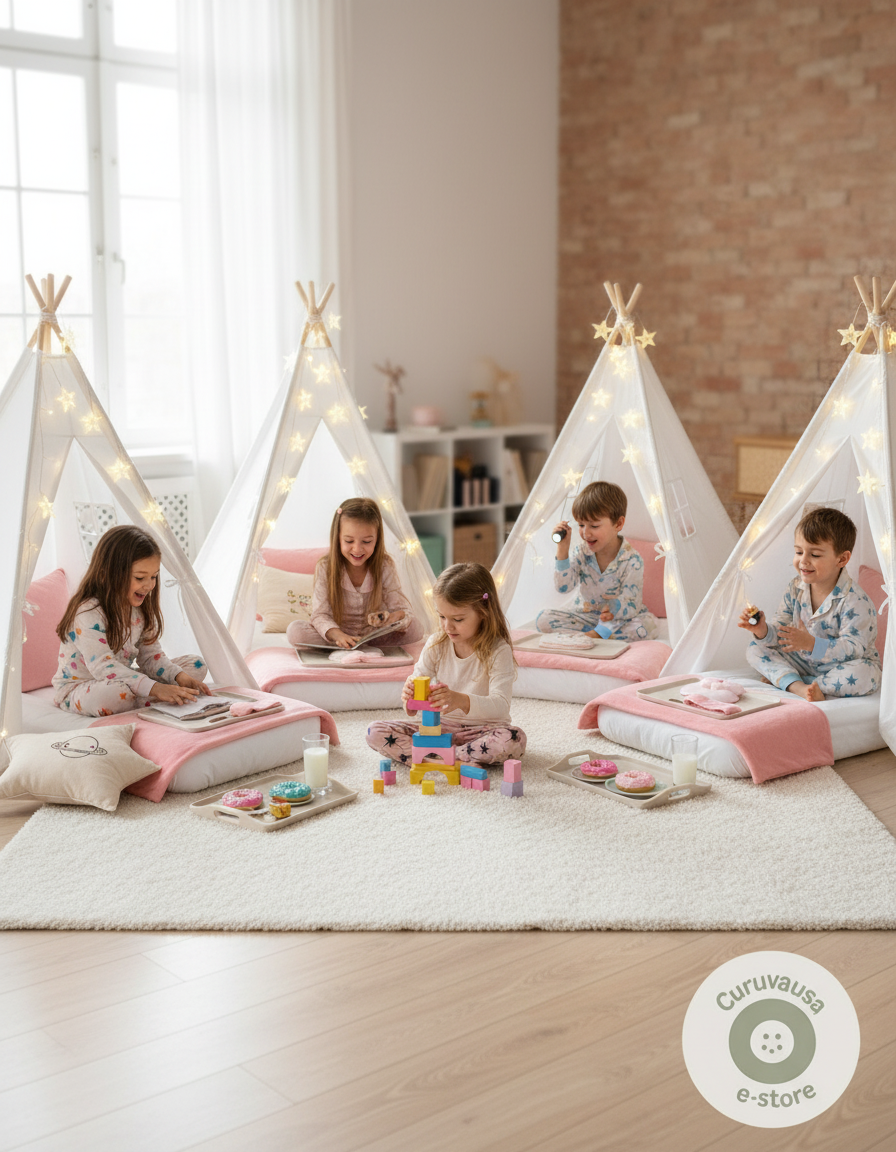 Imagen comercial carpas teepee - sleepover party