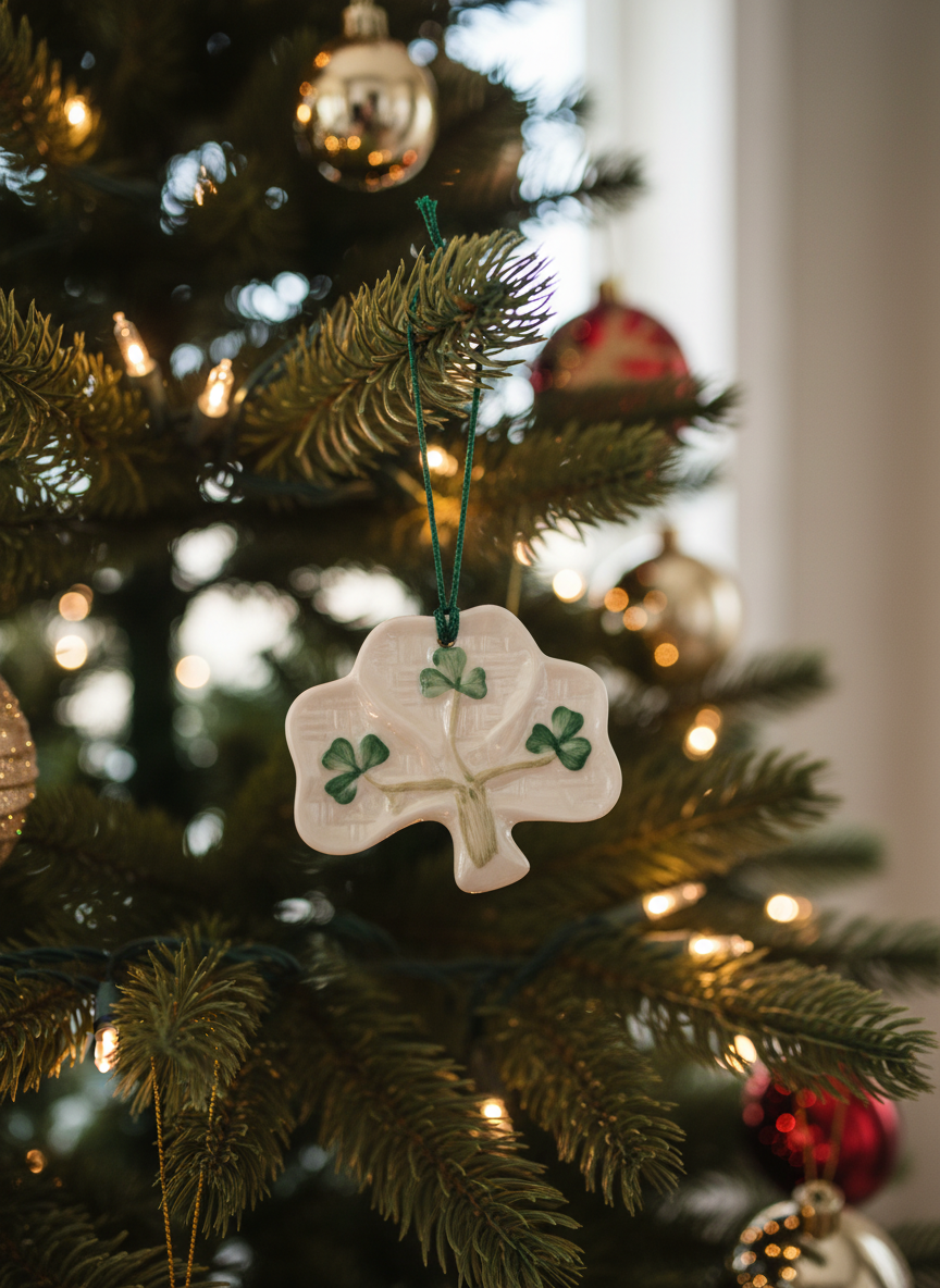 Imagen comercial ornamento Belleek Shamrock