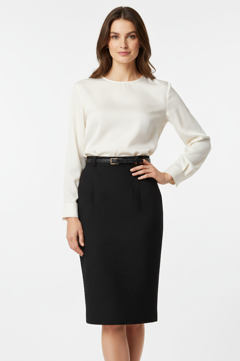 St. John Pencil Skirt on Model